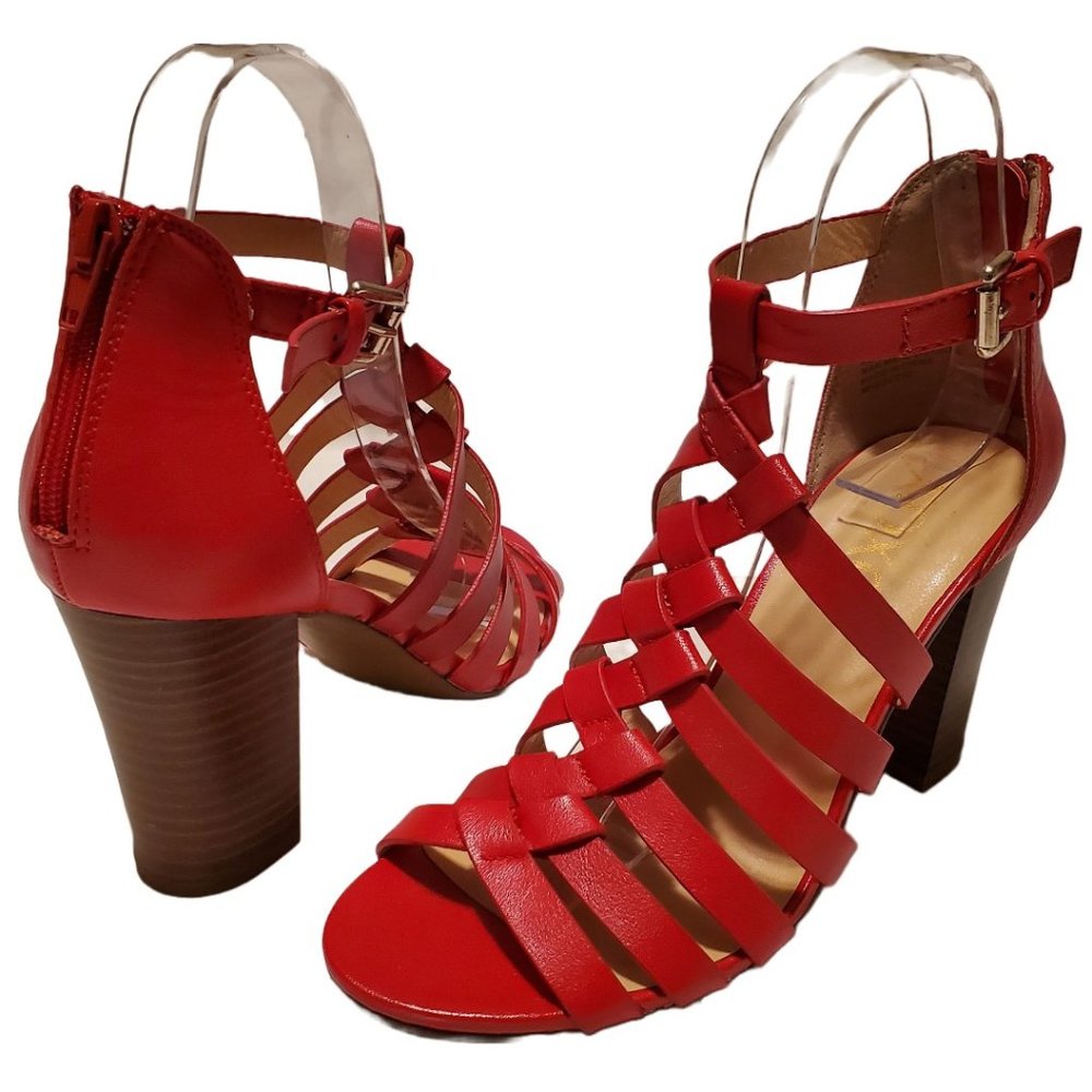 XOXO Red Strappy Sandals Size 7M